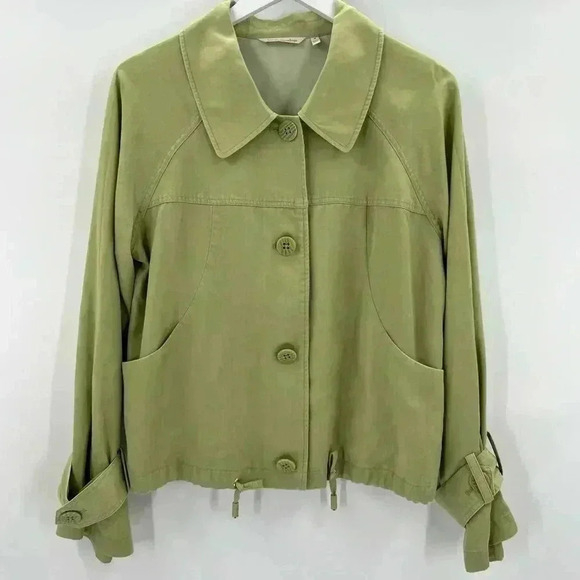 Soft Surroundings Idyll Wilds in Tarragon Green Lightweight Jacket - Picture 2 of 7